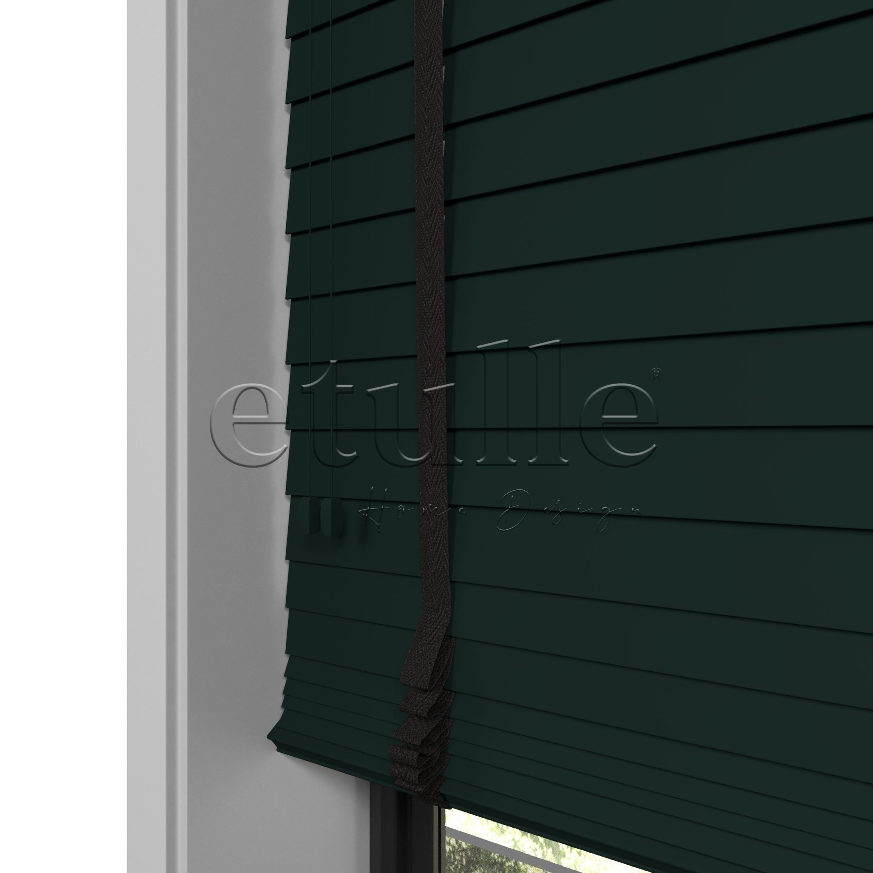50 MM Truwood Koyu Yeşil Ahşap Jaluzi