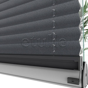 16 MM Patterned New Anthracite Pleated Curtain
