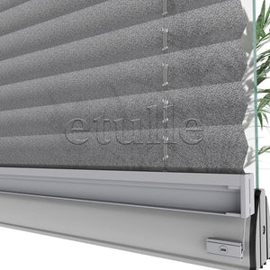 16 MM Patterned New Gray Pleated Curtain