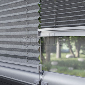 16 MM Patterned New Gray Pleated Curtain