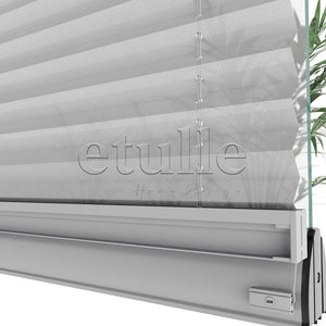 16 MM Diamond Light Grey Plain Pleat Curtain
