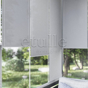16 MM Diamond Light Grey Plain Pleat Curtain