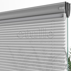16 MM Diamond Light Grey Plain Pleat Curtain