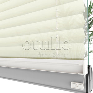 16 MM Diamond Cream Plain Pleat Curtain