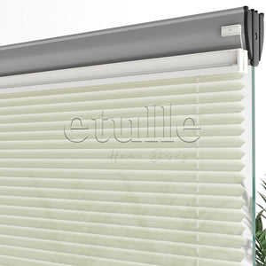 16 MM Diamond Cream Plain Pleat Curtain