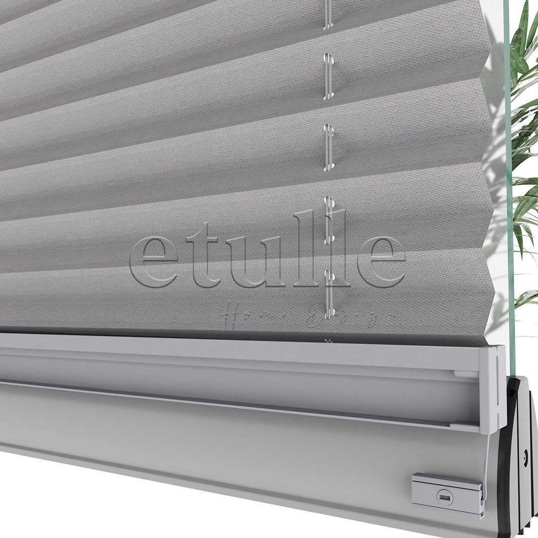 16 MM Dimout Semi-Blackout Gray Pleated Curtain