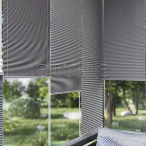 16 MM Dimout Semi-Blackout Gray Pleated Curtain