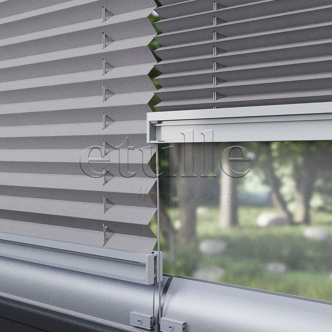 16 MM Dimout Semi-Blackout Gray Pleated Curtain