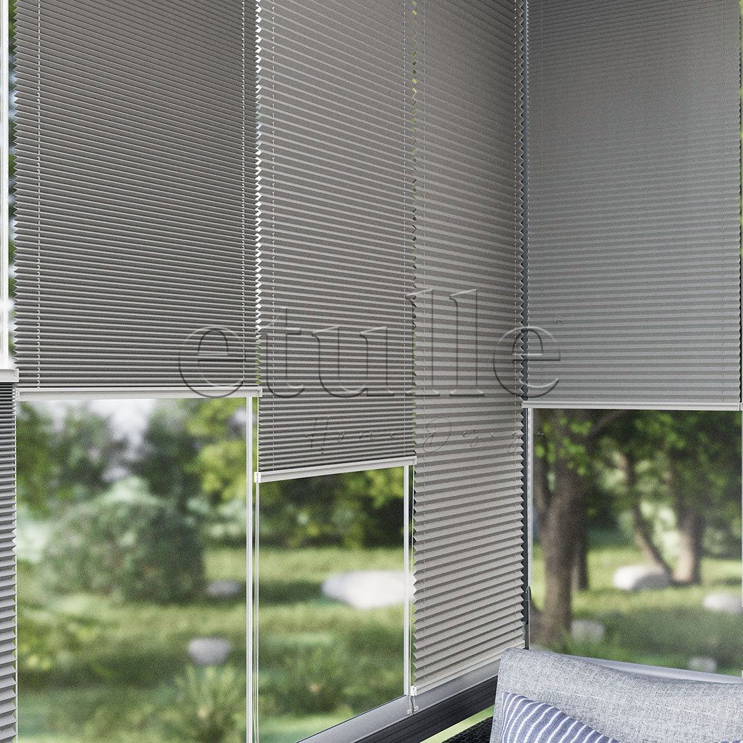 16 MM Dimout Semi-Blackout Cream Pleated Curtain