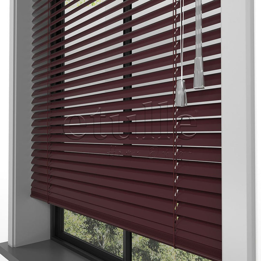 16 MM Red Aluminum Venetian Blind