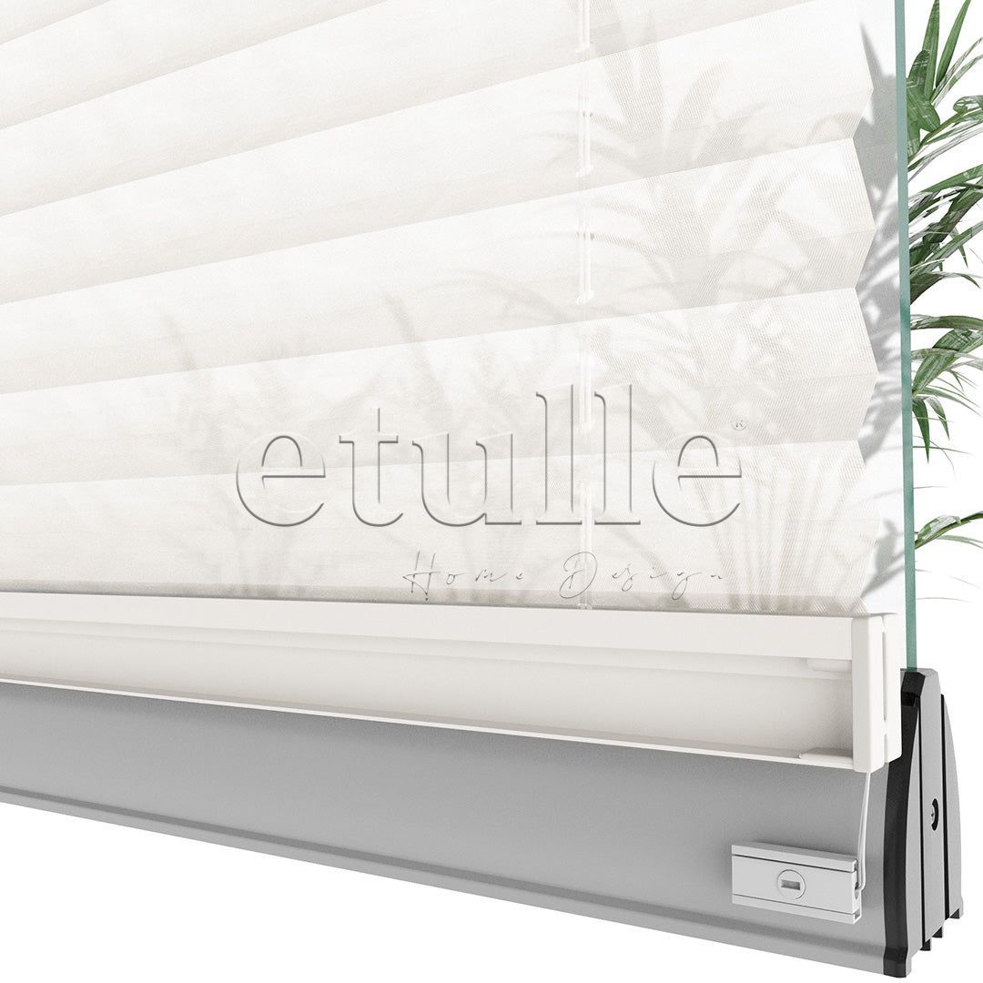16 MM Tulle Ecru Tulle Pleated Curtain