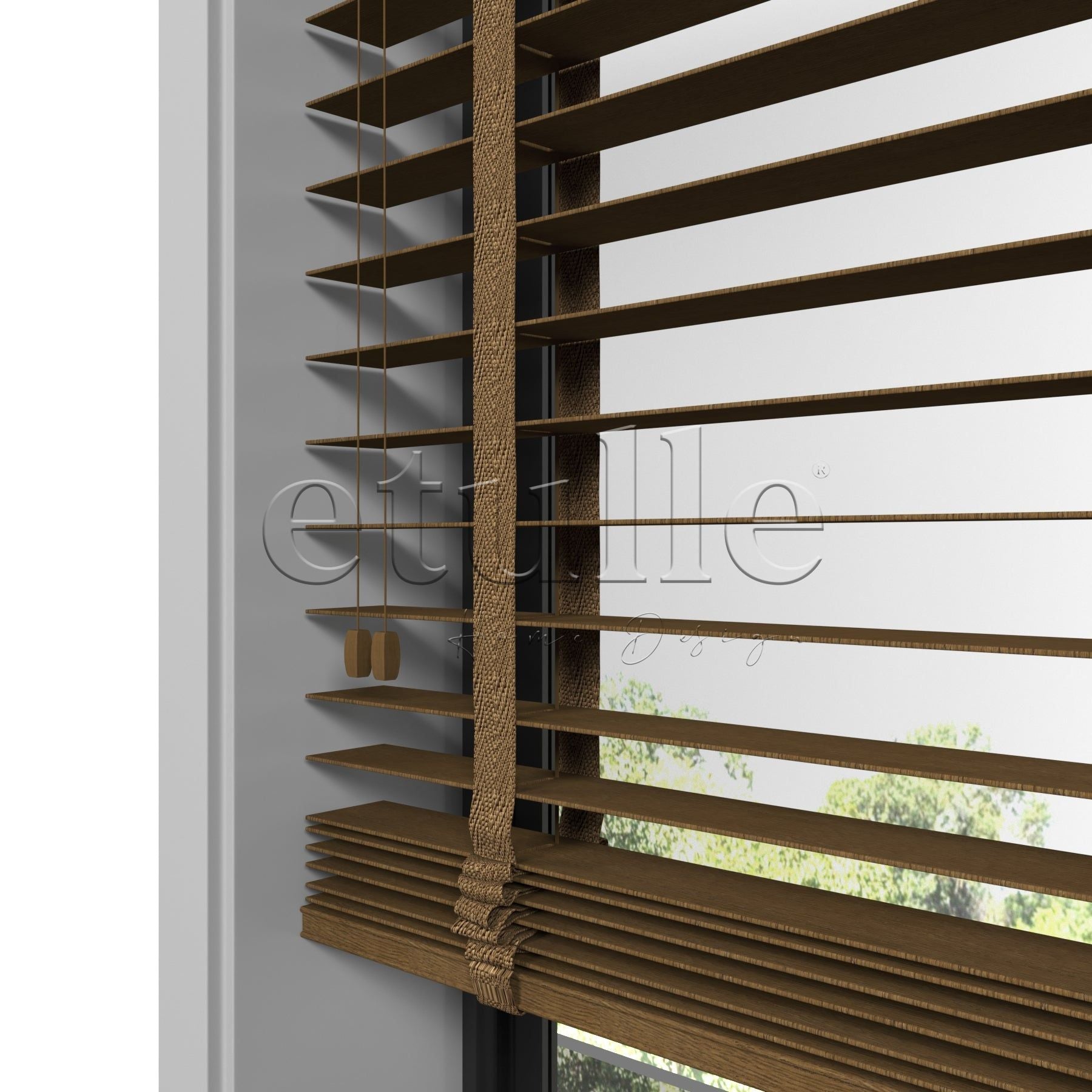 50 MM Meriwood Ceviz Ahşap Jaluzi