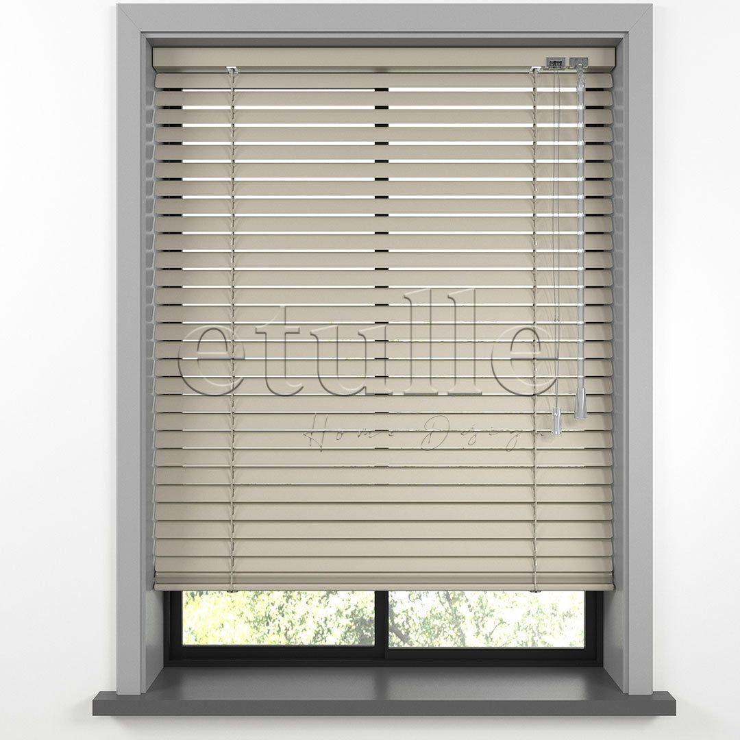25 MM Light Brown Aluminum Venetian Blind