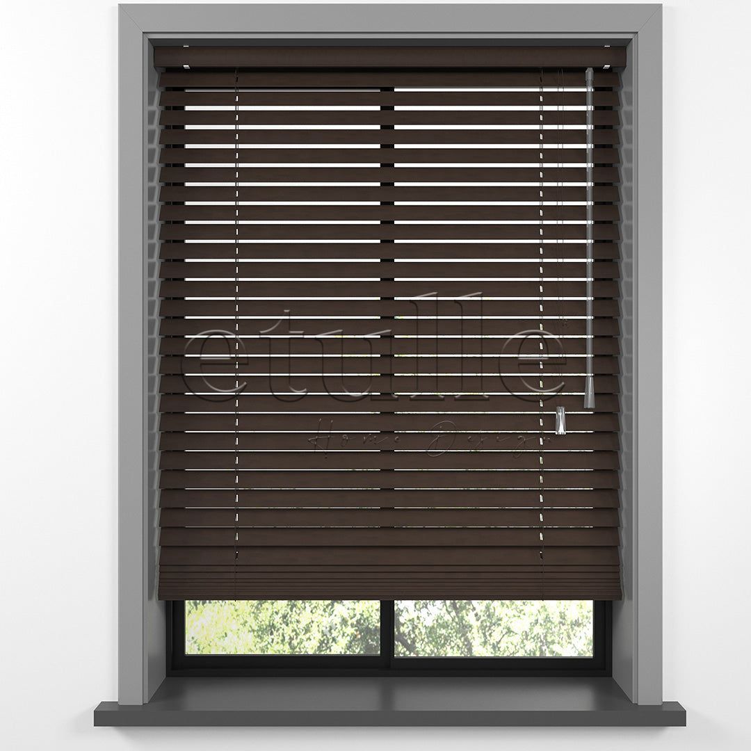 25 MM BASSWOOD Ceviz Walnut Ahşap Jaluzi