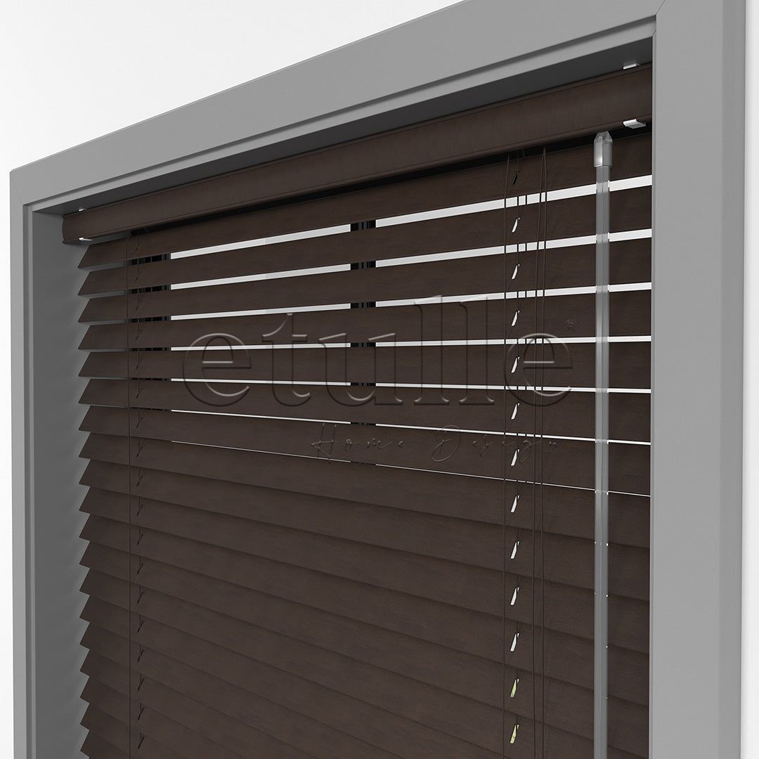 25 MM BASSWOOD Ceviz Walnut Ahşap Jaluzi