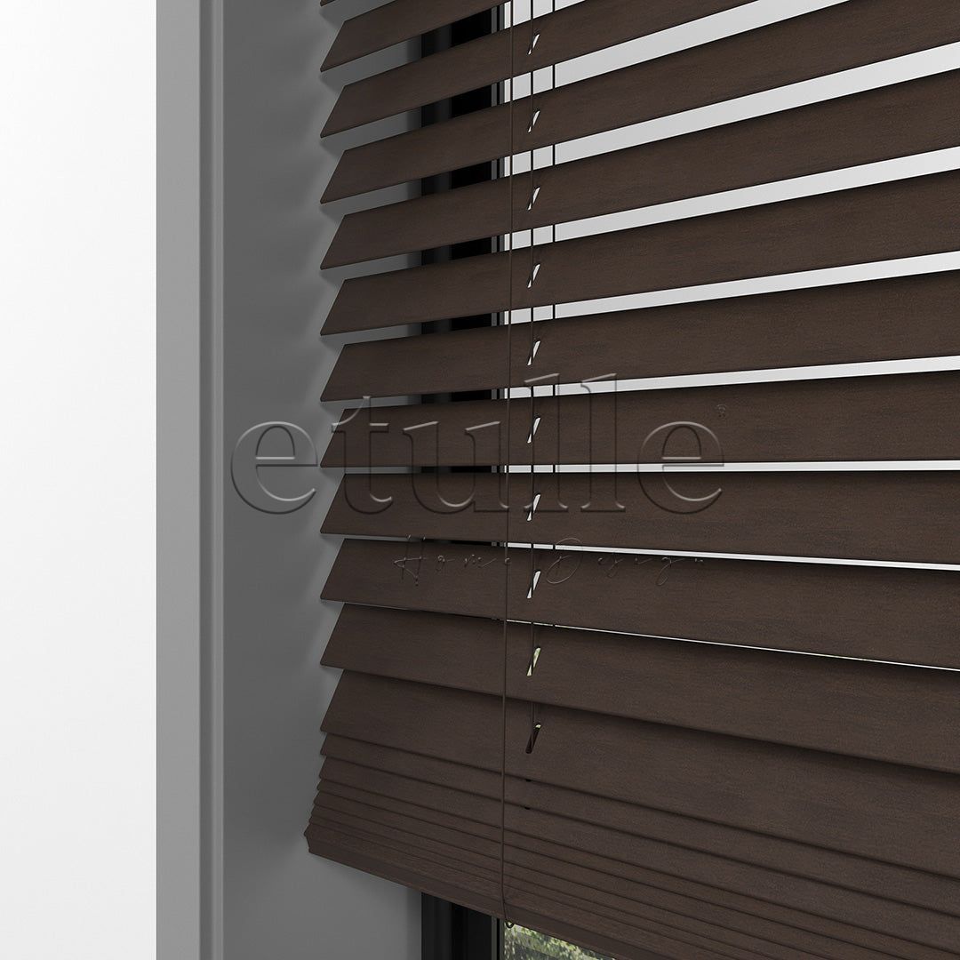 25 MM BASSWOOD Ceviz Walnut Ahşap Jaluzi