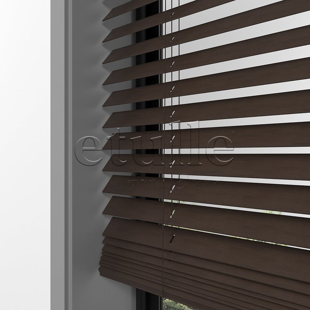 25 MM BASSWOOD Ceviz Walnut Ahşap Jaluzi