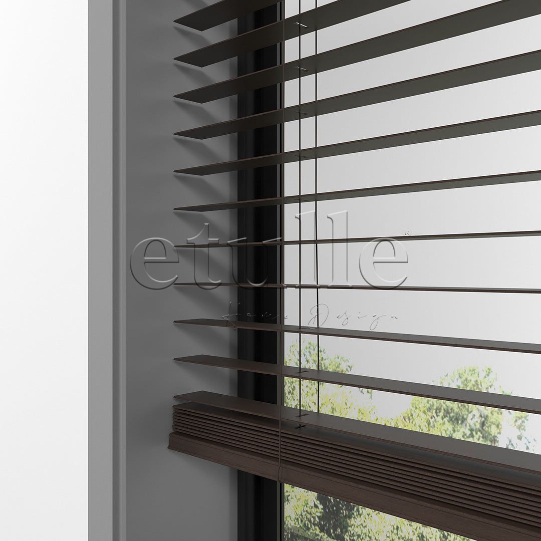 25 MM BASSWOOD Ceviz Walnut Ahşap Jaluzi