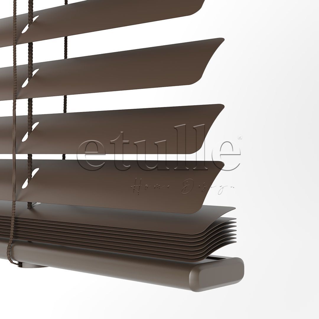 25 MM Dark Brown Aluminum Venetian Blind