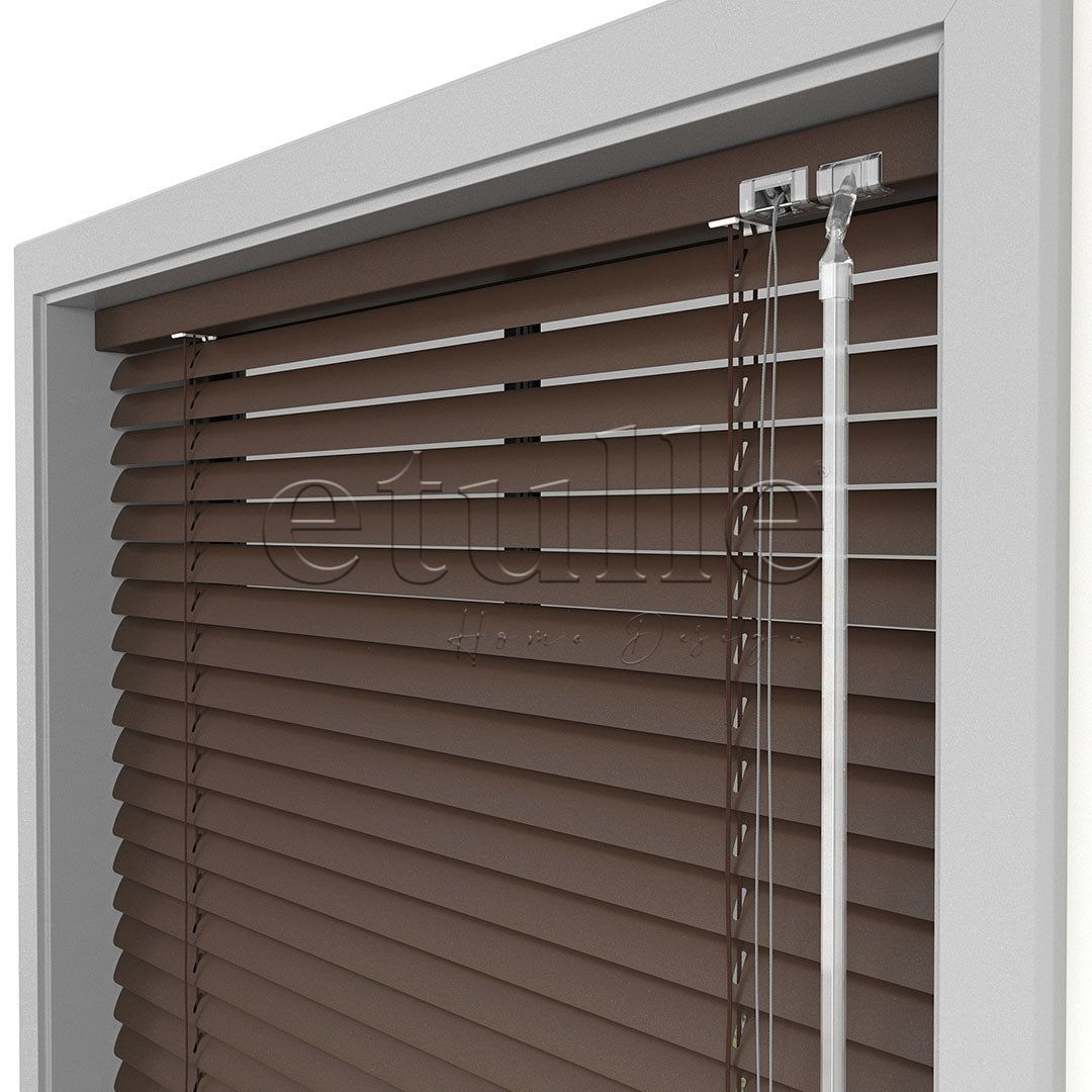 25 MM Dark Brown Aluminum Venetian Blind