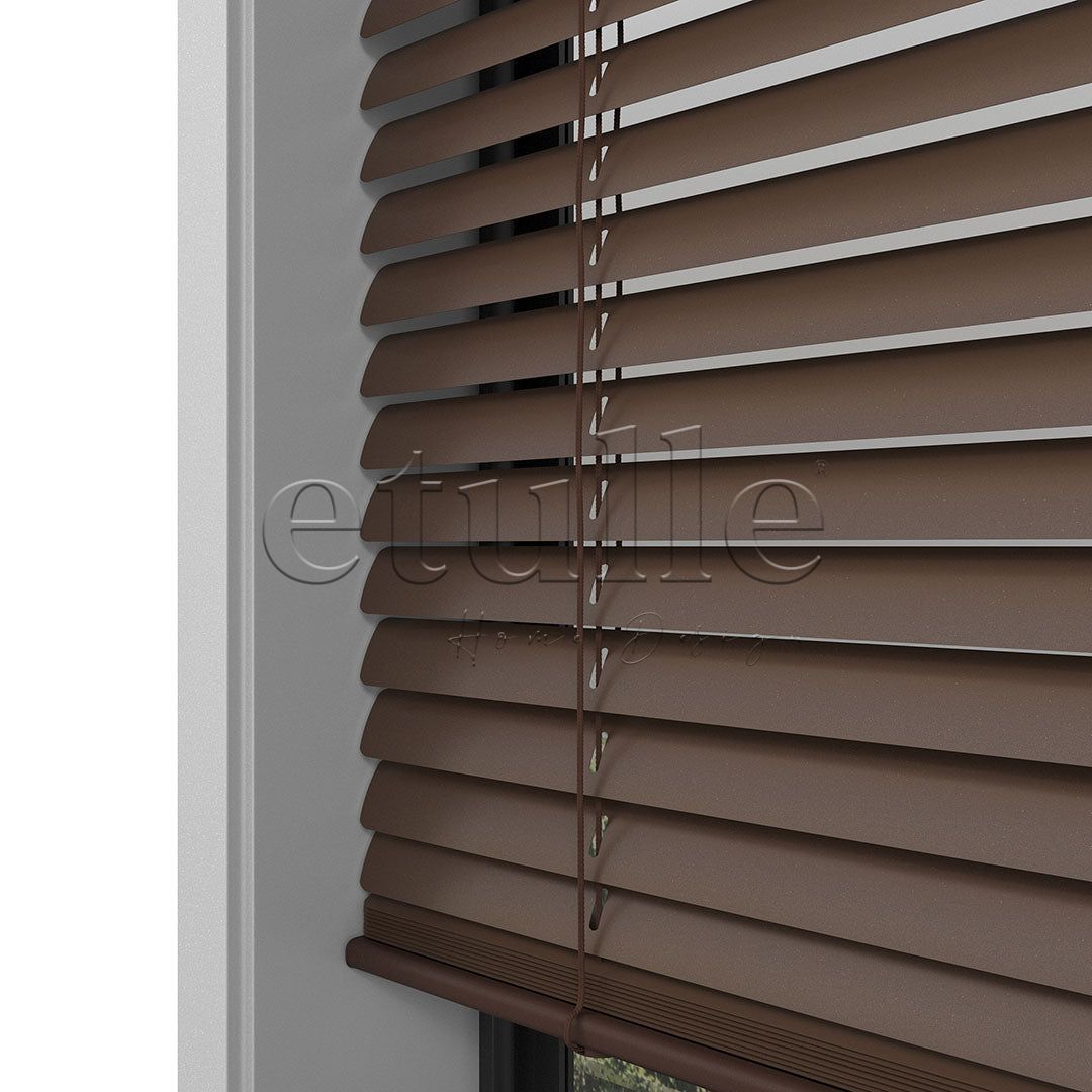 25 MM Dark Brown Aluminum Venetian Blind