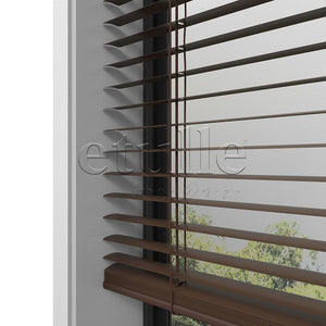 25 MM Dark Brown Aluminum Venetian Blind