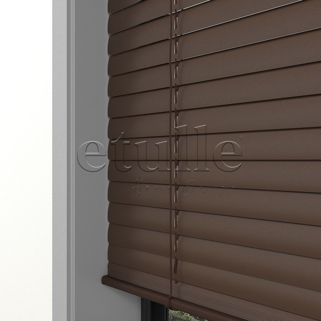25 MM Dark Brown Aluminum Venetian Blind