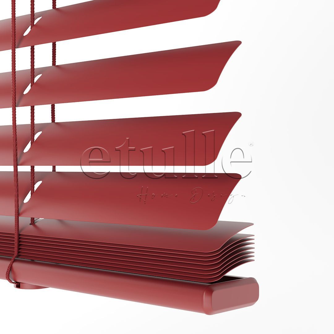 25 MM Matte Red Aluminum Venetian Blind