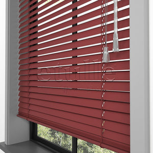 25 MM Matte Red Aluminum Venetian Blind