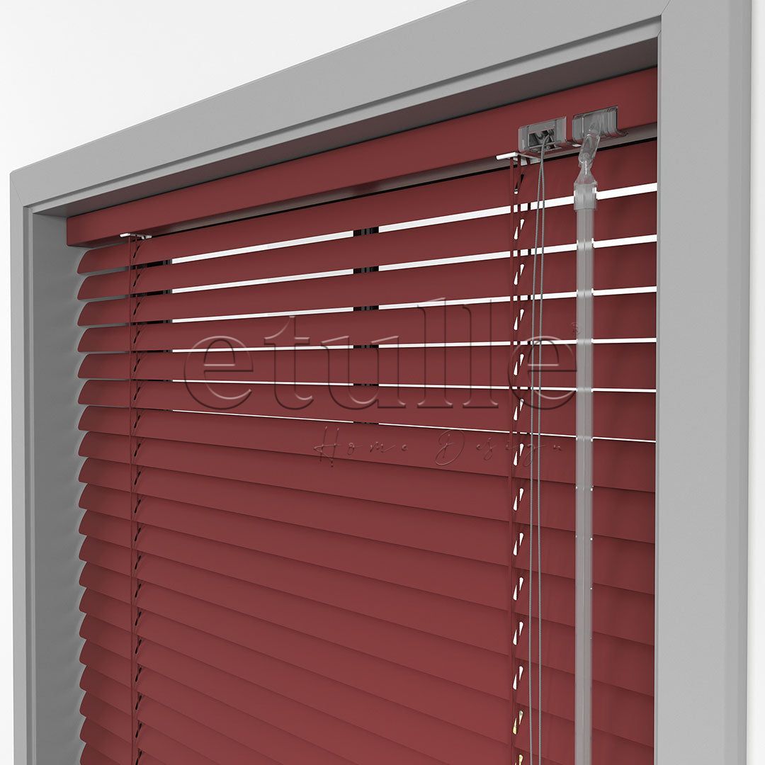 25 MM Matte Red Aluminum Venetian Blind