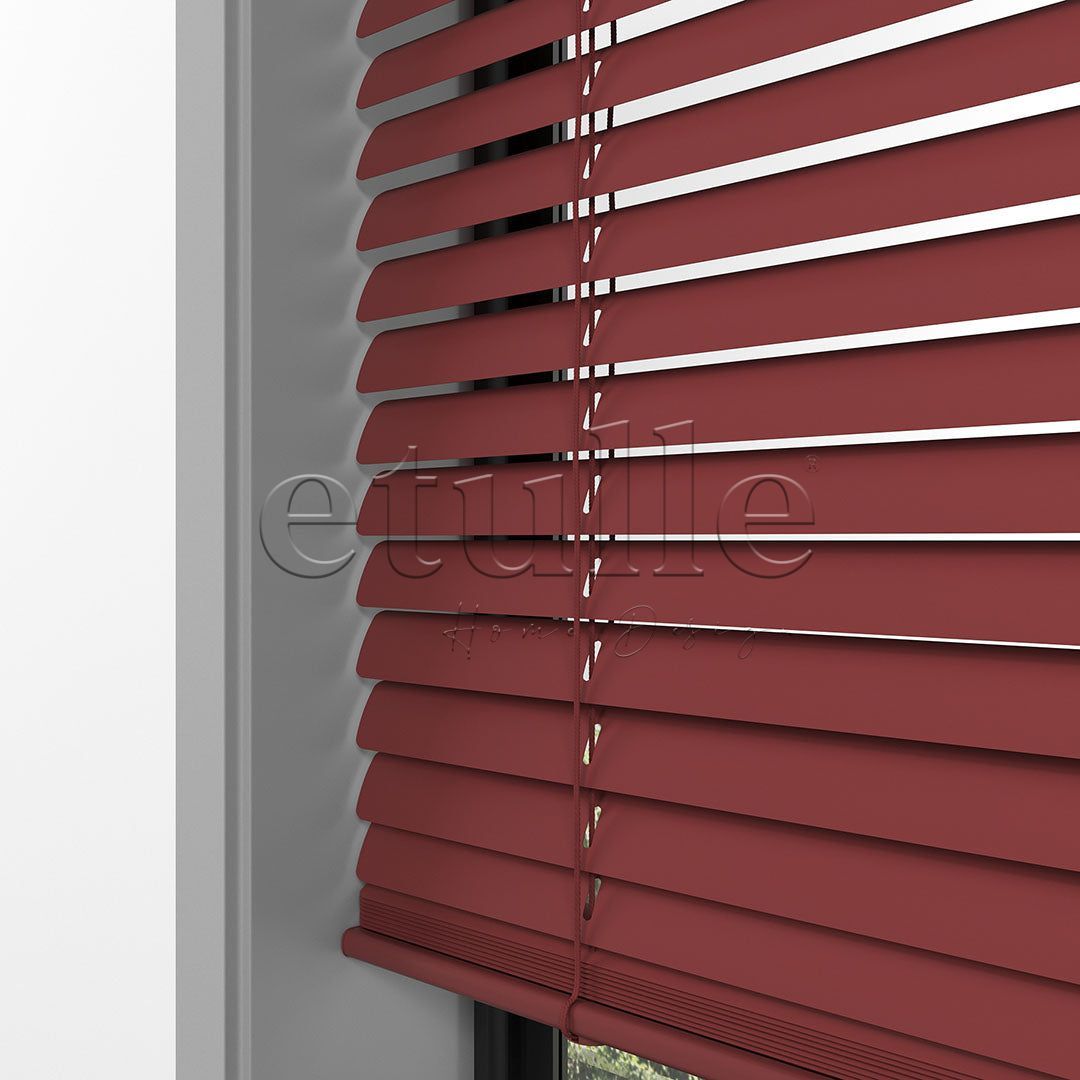 25 MM Matte Red Aluminum Venetian Blind