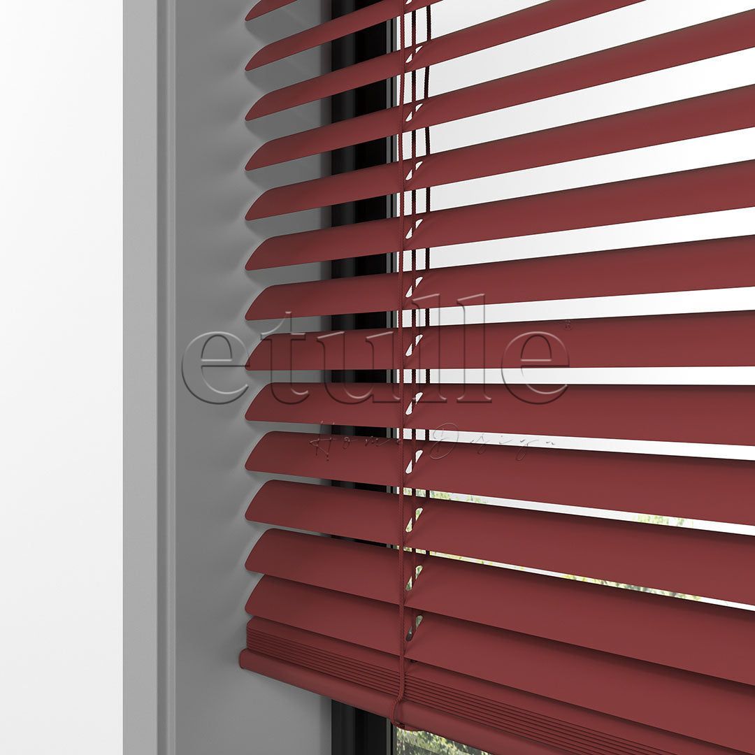 25 MM Matte Red Aluminum Venetian Blind