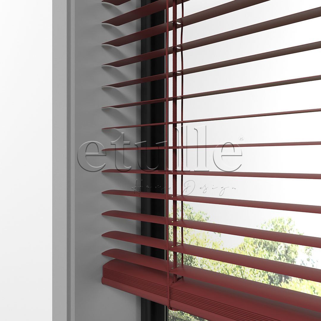 25 MM Matte Red Aluminum Venetian Blind