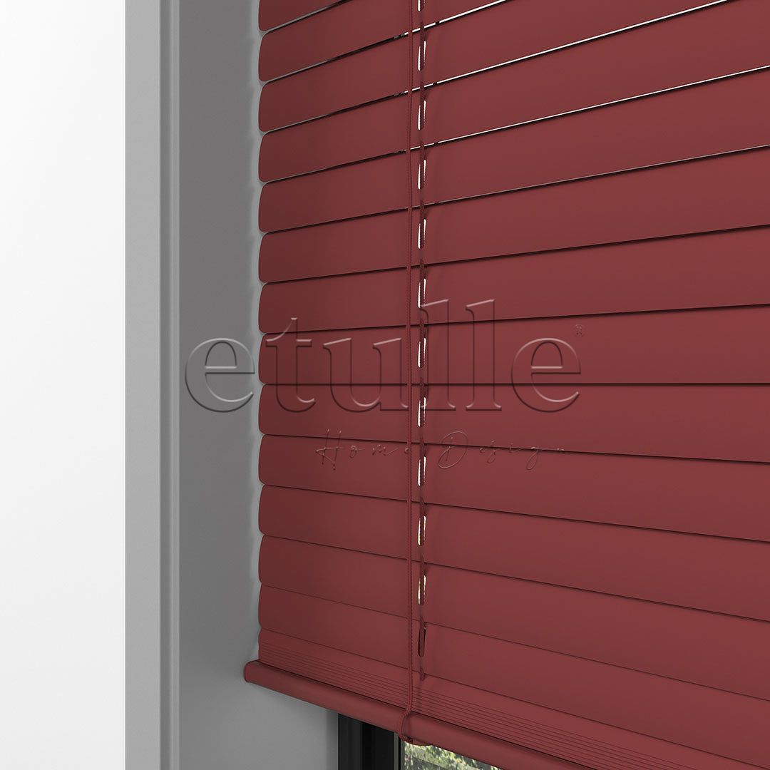 25 MM Matte Red Aluminum Venetian Blind