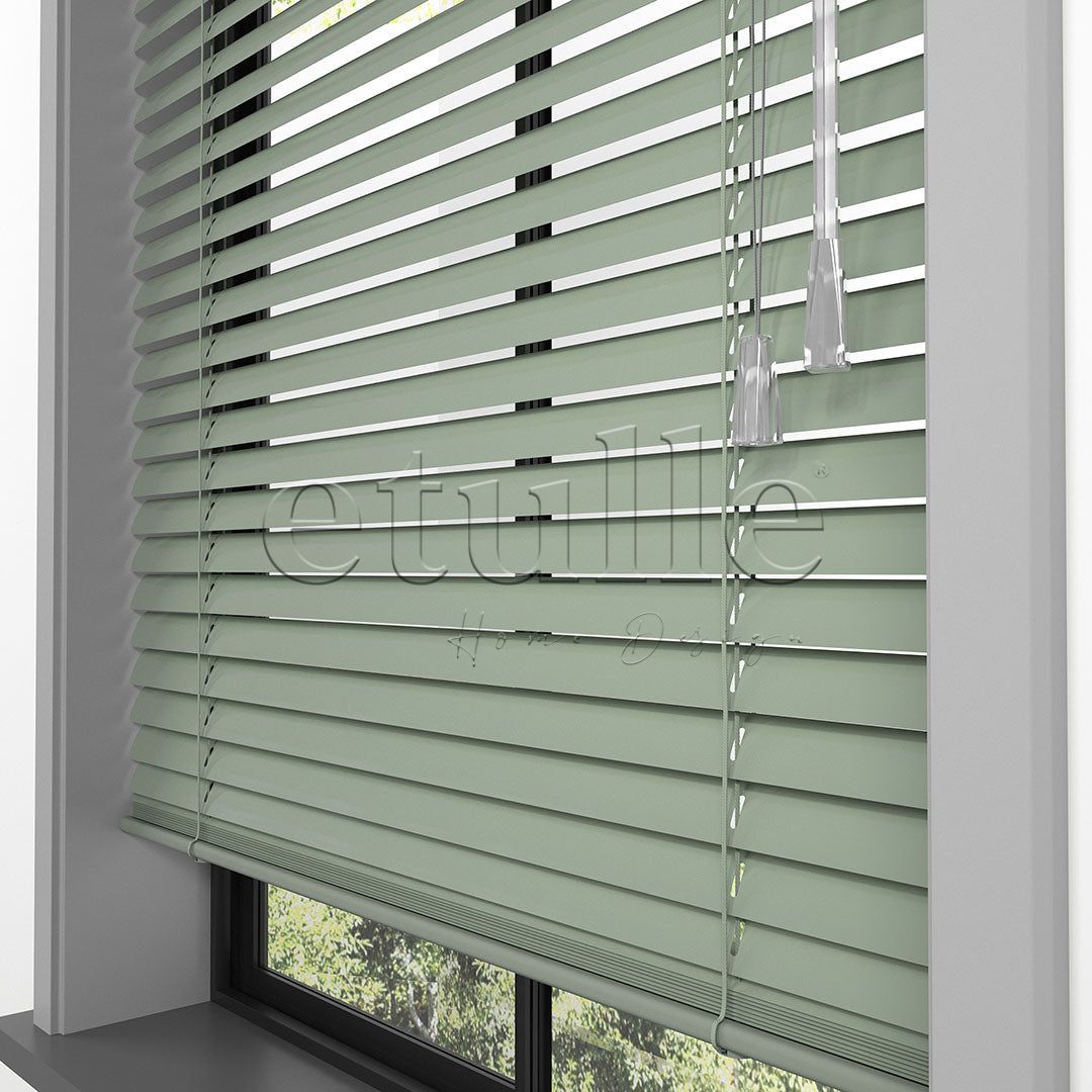 25 MM Pastel Green Aluminum Venetian Blind