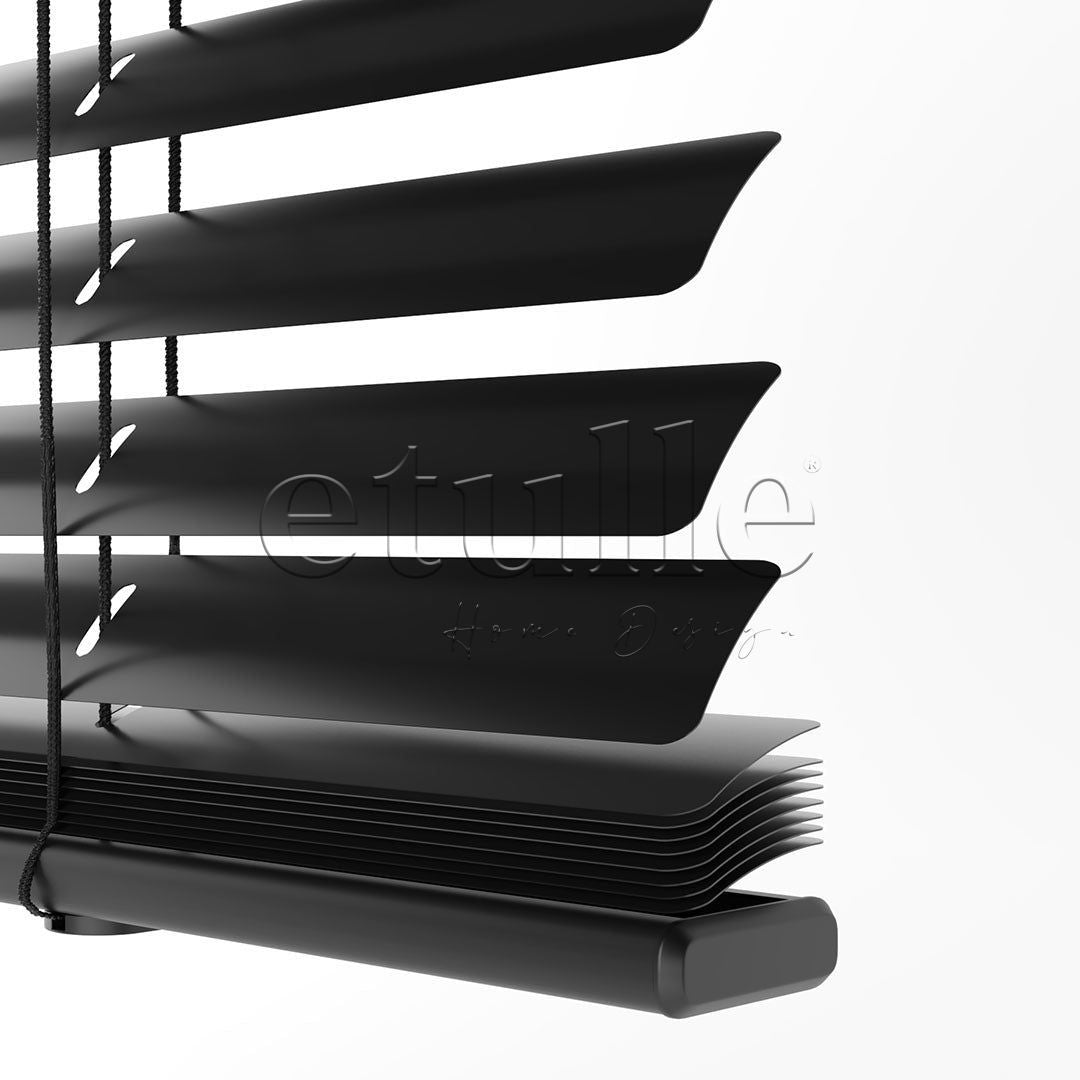 25 MM Black Aluminum Venetian Blind