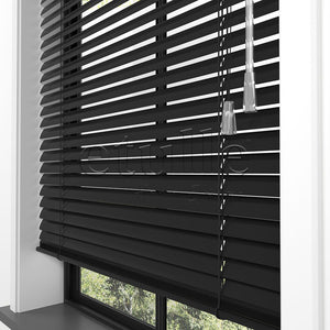 25 MM Black Aluminum Venetian Blind