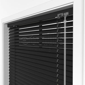 25 MM Black Aluminum Venetian Blind