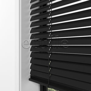 25 MM Black Aluminum Venetian Blind