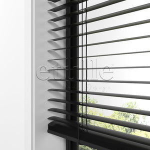 25 MM Black Aluminum Venetian Blind