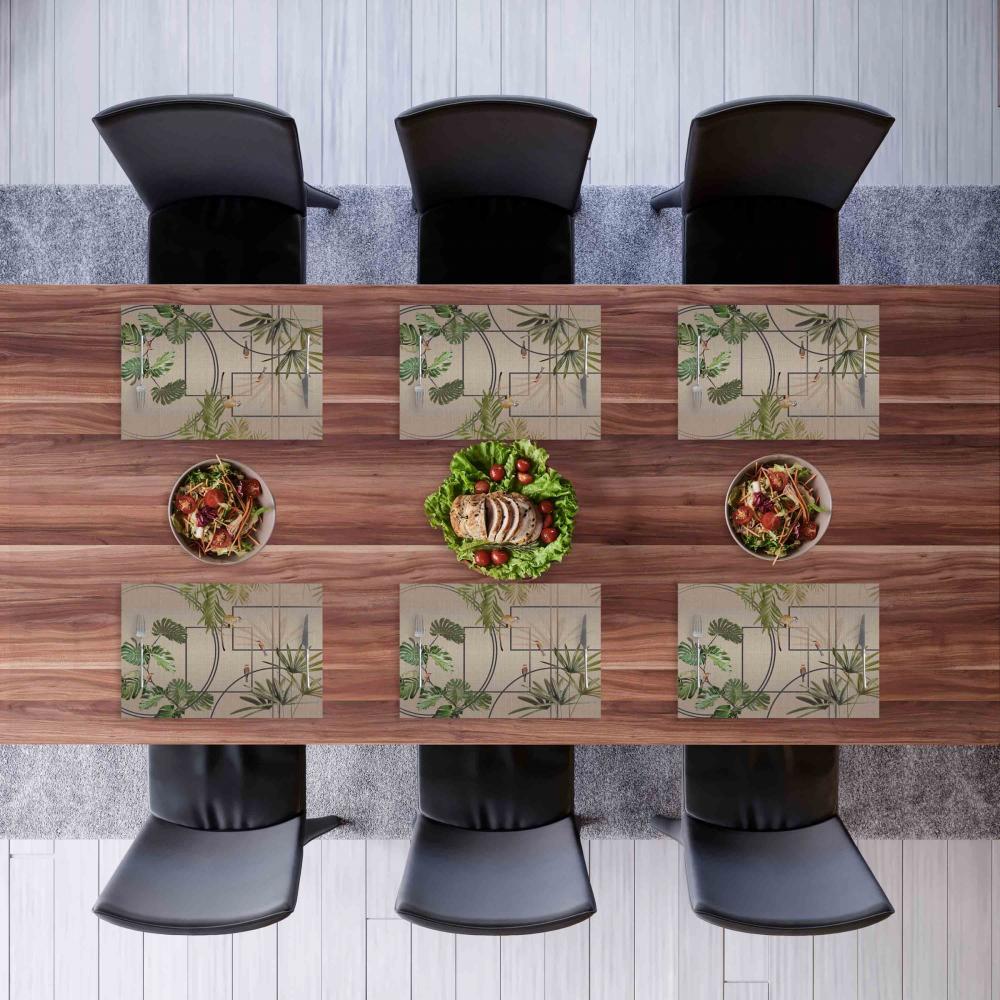Modern Geometrik Kumaş Amerikan Servis - 4'lü Set (35X50 cm)