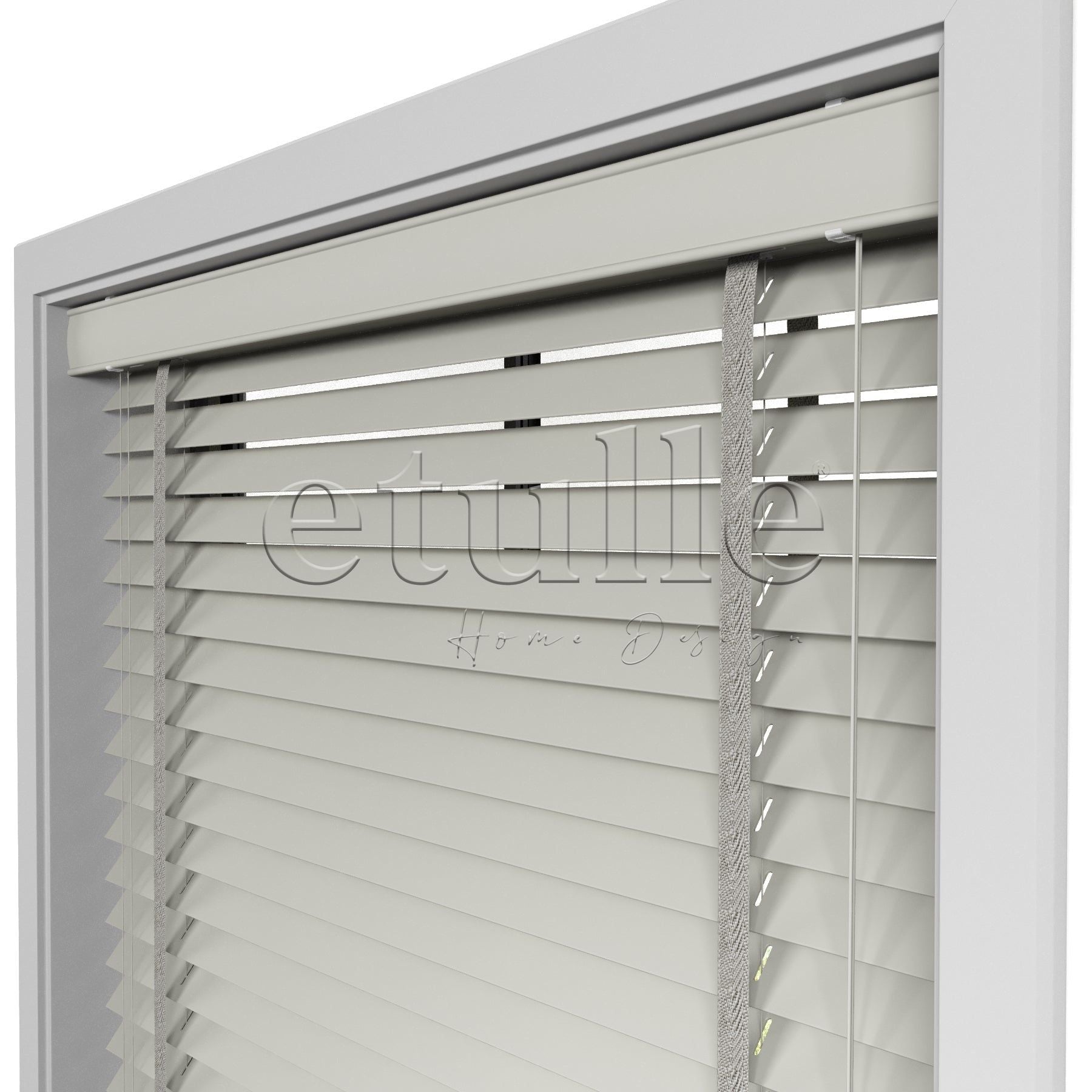 50 MM Meriwood Taş Rengi Ahşap Jaluzi
