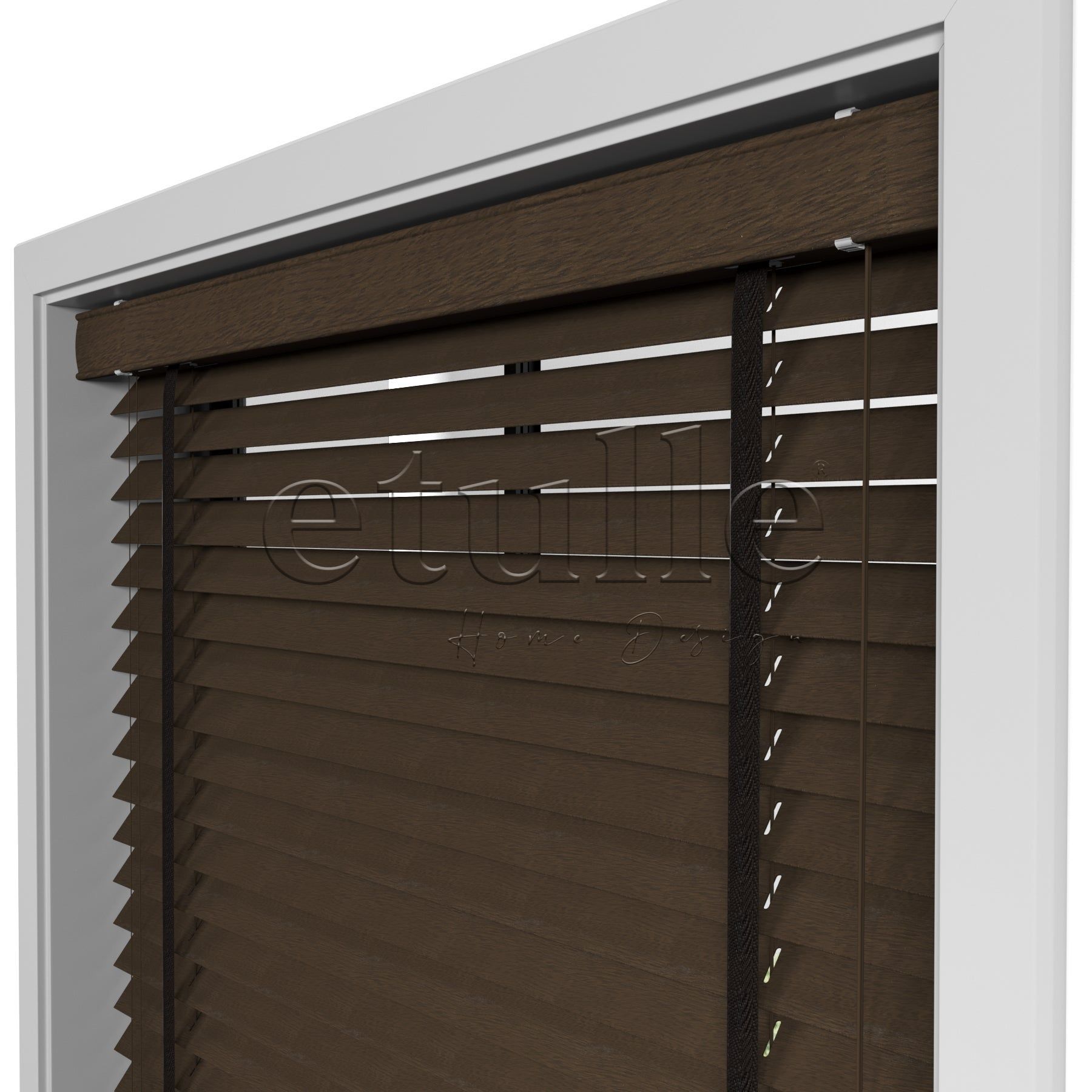50 MM Meriwood Kahve Ahşap Jaluzi