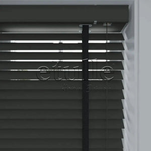 50 Mm Polywood Koyu Antrasit Ahşap Jaluzi