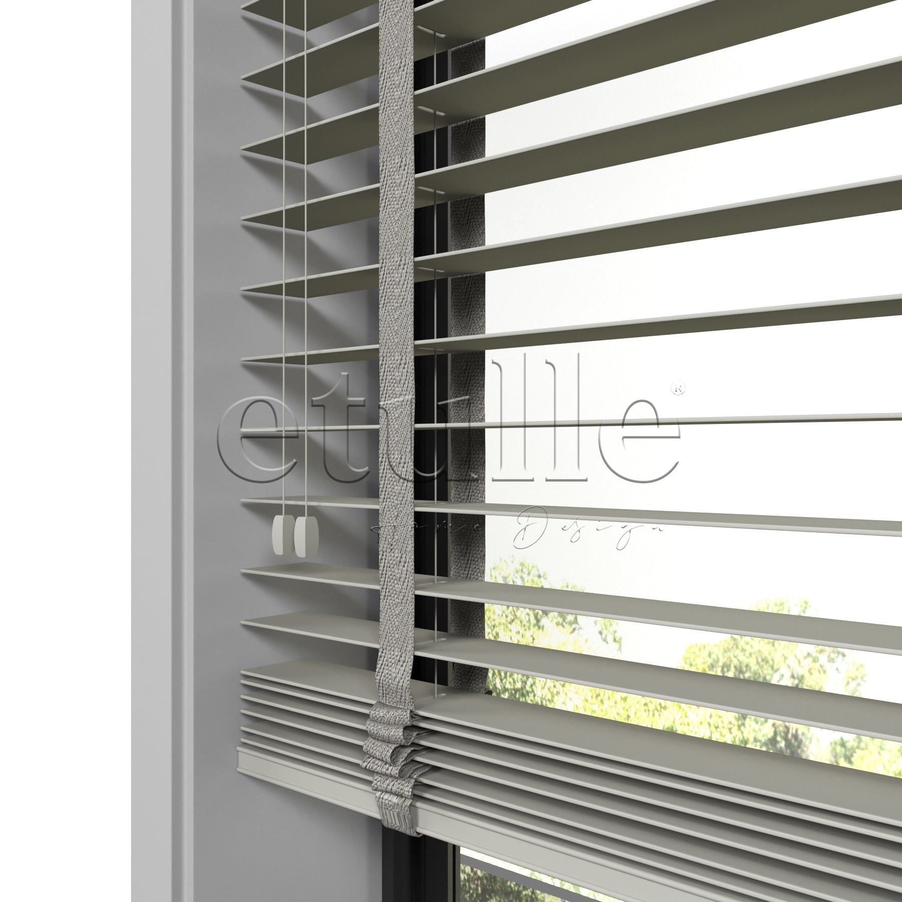 50 MM Meriwood Taş Rengi Ahşap Jaluzi