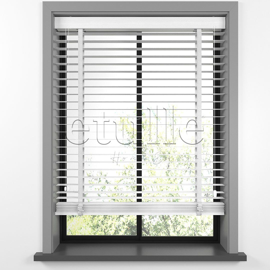 50 MM BASSWOOD White Wooden Venetian Blind