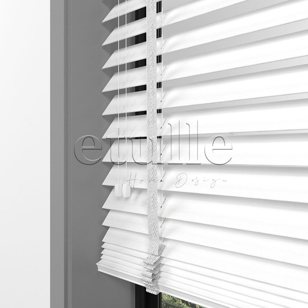 50 MM BASSWOOD White Wooden Venetian Blind