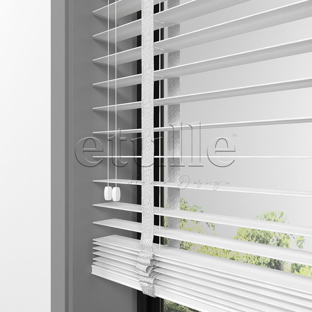 50 MM BASSWOOD White Wooden Venetian Blind
