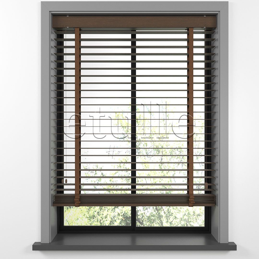 50 MM BAMBOO Chestnut Wooden Venetian Blind