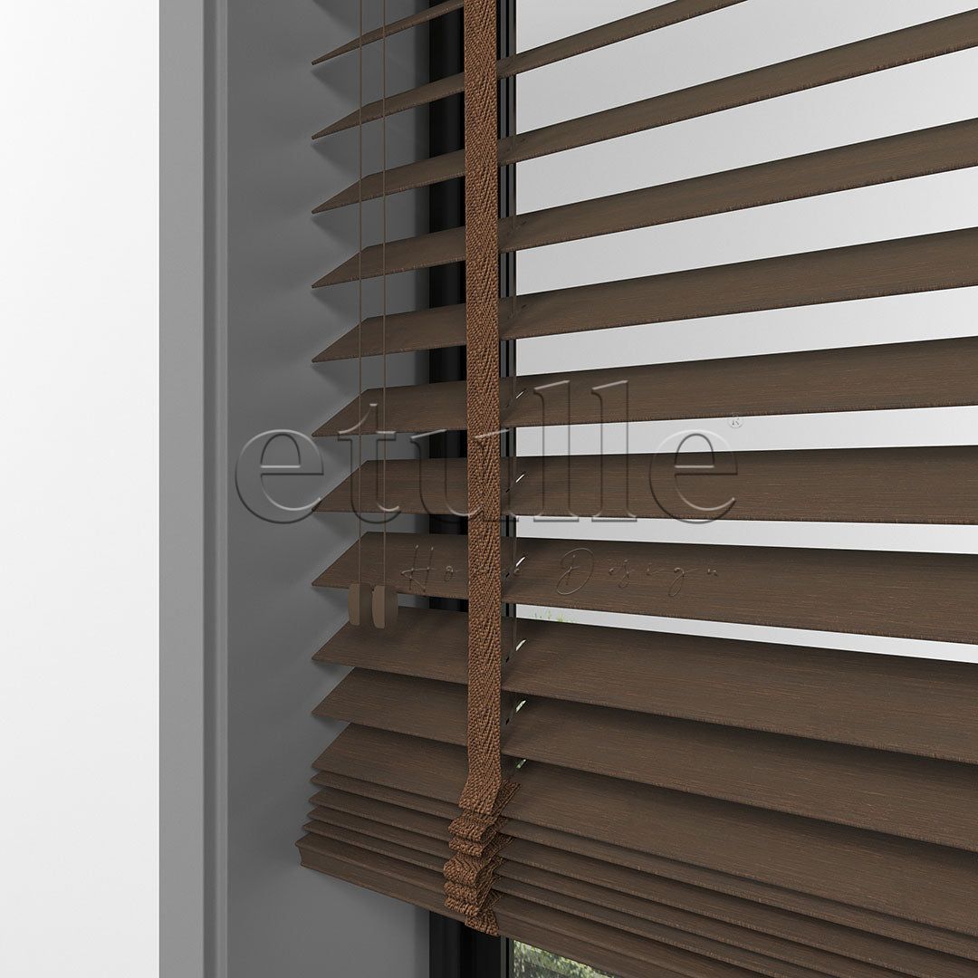 50 MM BAMBOO Chestnut Wooden Venetian Blind